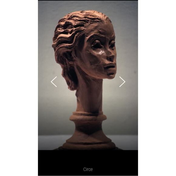 RARE Fred Press Vintage Mid Century Bust Sculpture, Goddess Circe as Child Youth - Picture 10 of 10